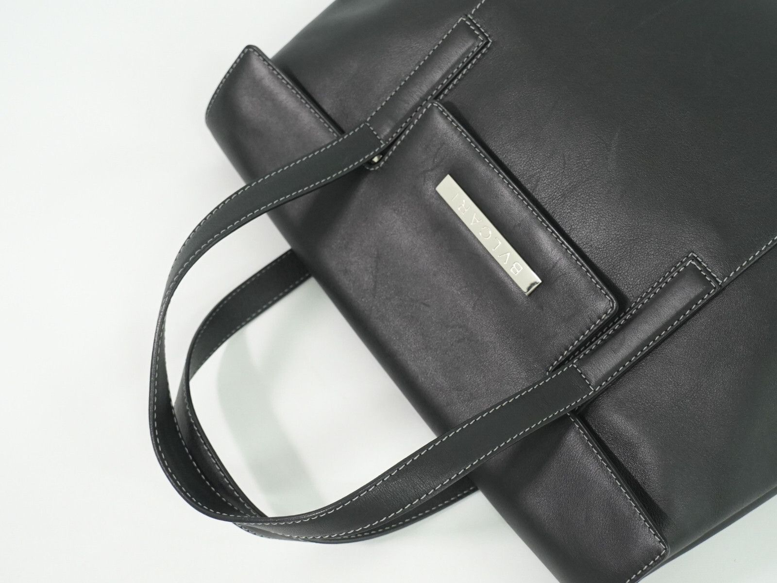Bvlgari Bvlgari Embellished Logo Tote Bag Leather Size ONE SIZE - 6 Thumbnail