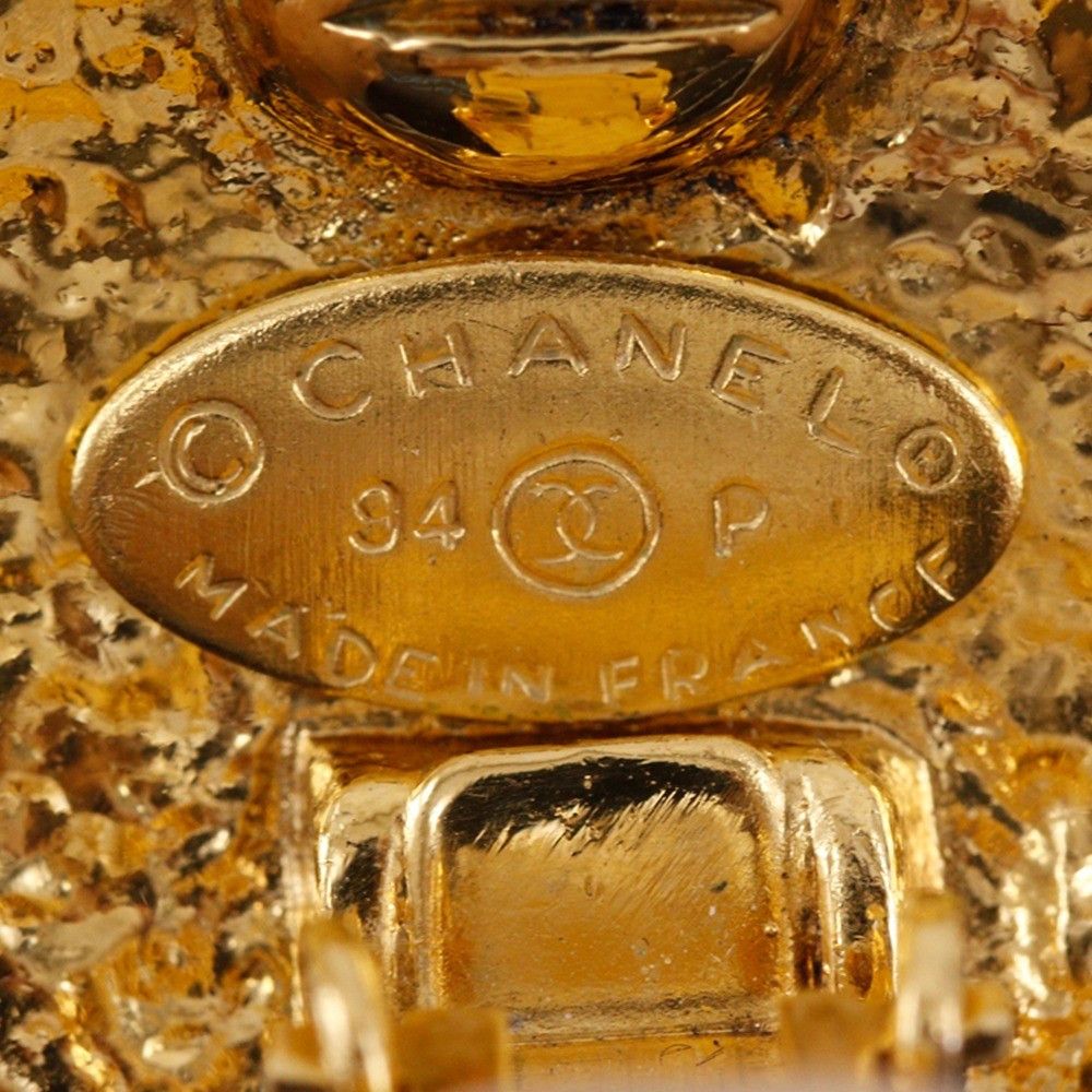 Chanel Chanel Vintage Diamond Clip-On Earrings Gold-plated Size ONE SIZE - 8 Thumbnail