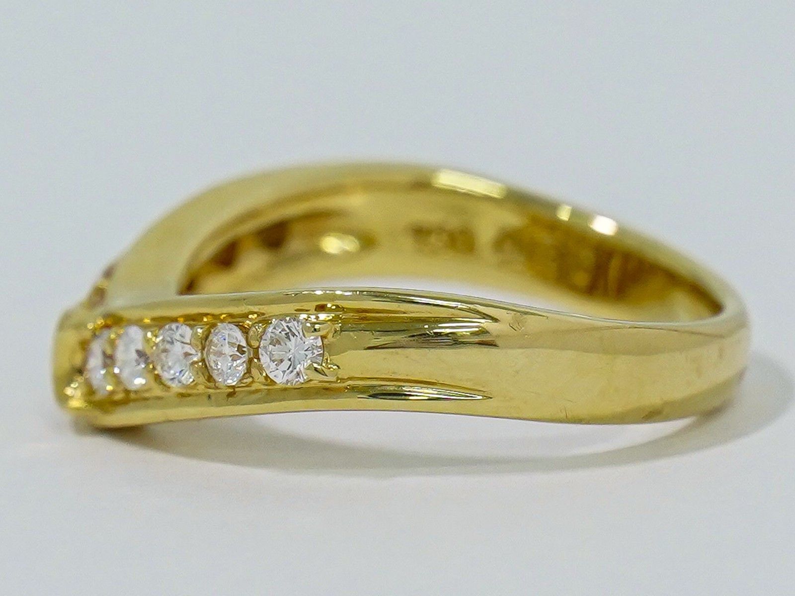 Celine Celine Macadam Logo Ring Yellow Gold with Diamonds Size ONE SIZE - 3 Thumbnail