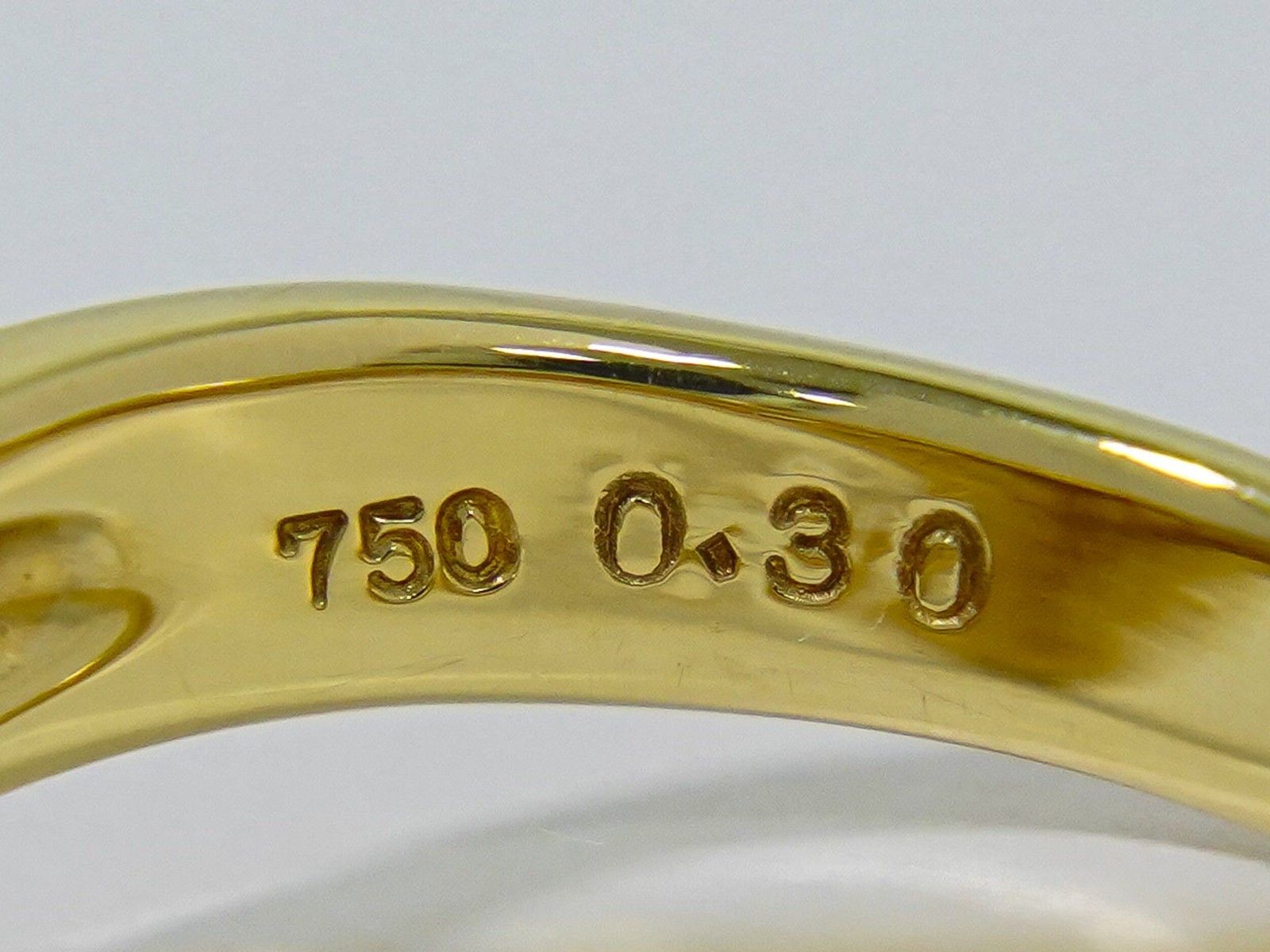 Celine Celine Macadam Logo Ring Yellow Gold with Diamonds Size ONE SIZE - 6 Thumbnail