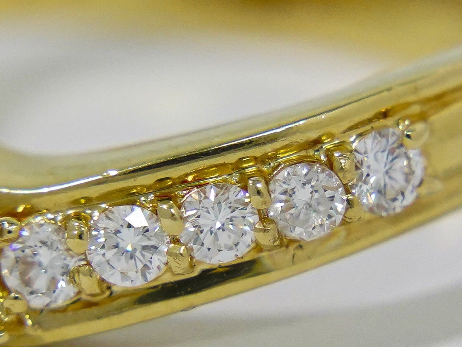 Celine Celine Macadam Logo Ring Yellow Gold with Diamonds Size ONE SIZE - 7 Thumbnail