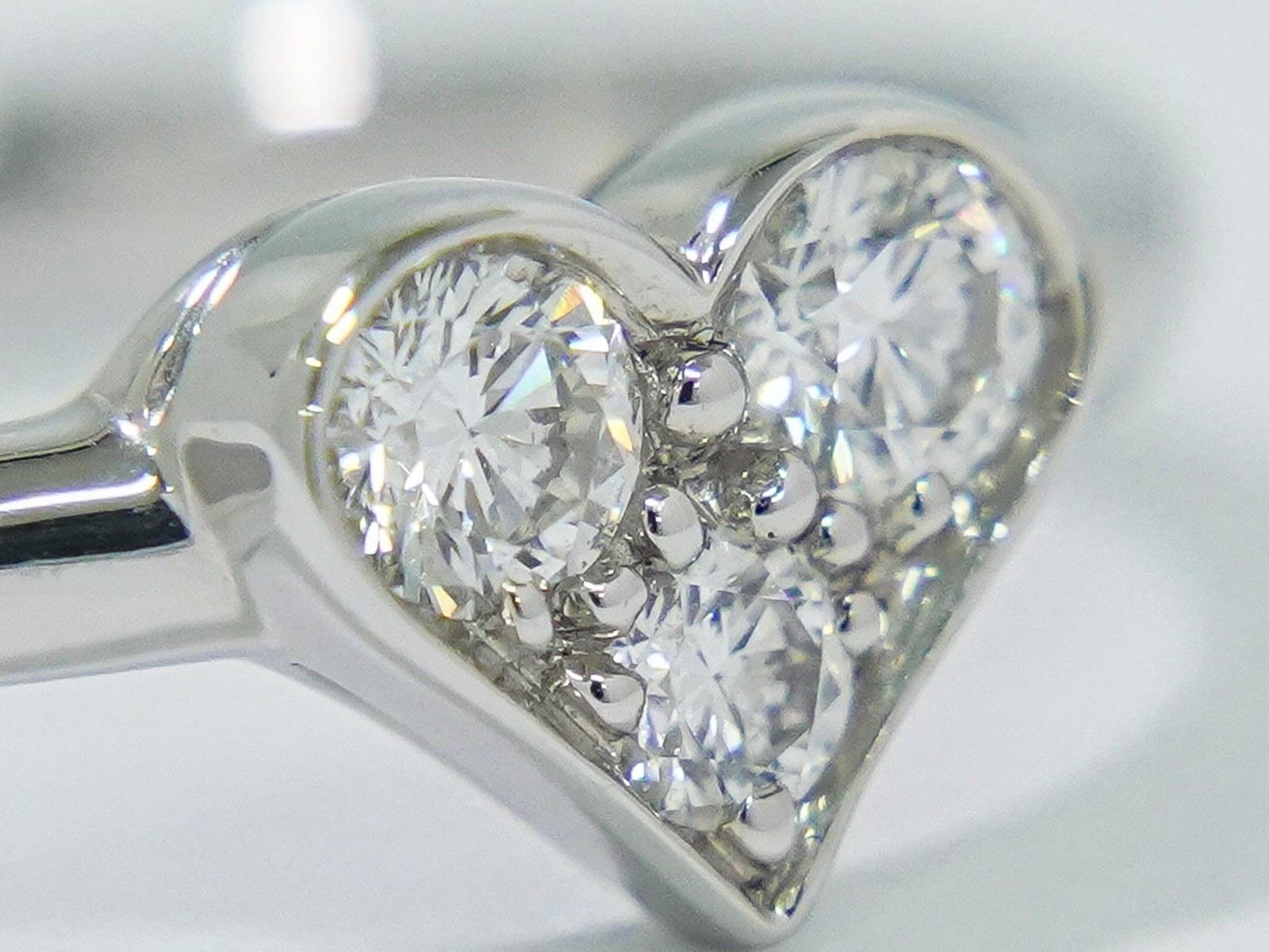 Tiffany & Co. Tiffany & Co. Sentimental Heart Charm Ring Platinum with Pave Diamonds Size ONE SIZE - 6 Thumbnail
