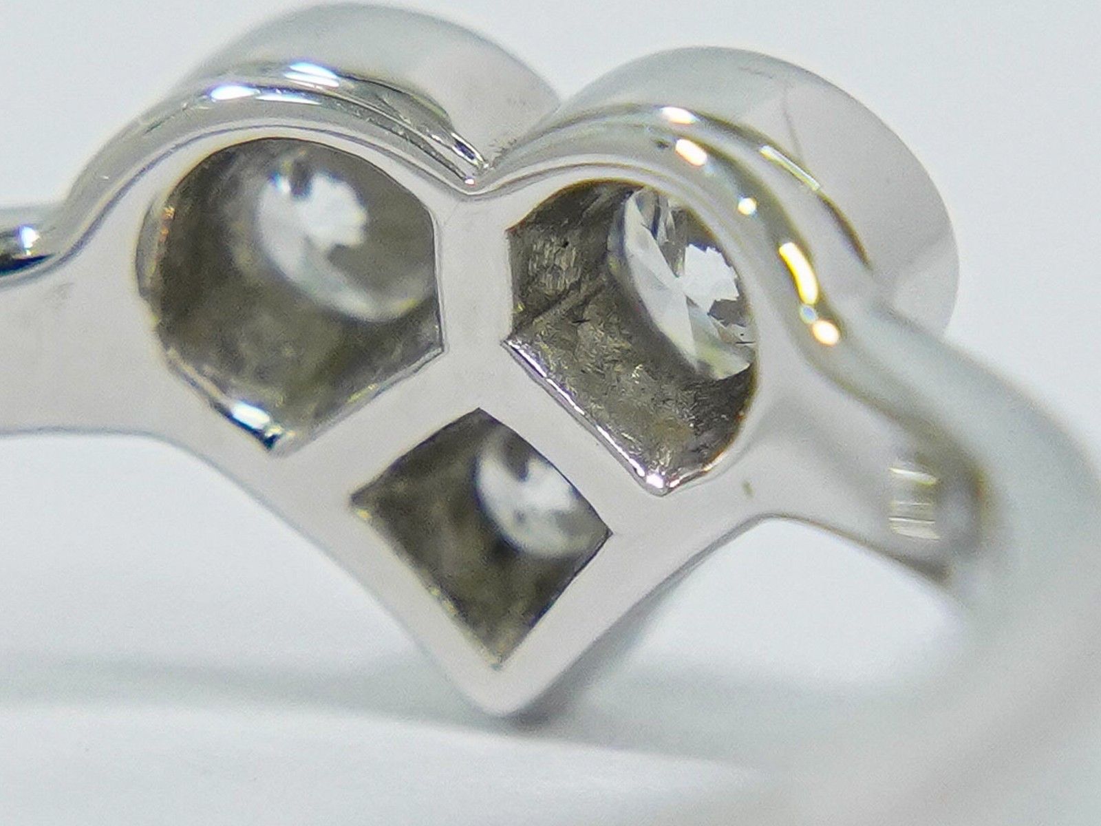 Tiffany & Co. Tiffany & Co. Sentimental Heart Charm Ring Platinum with Pave Diamonds Size ONE SIZE - 7 Thumbnail