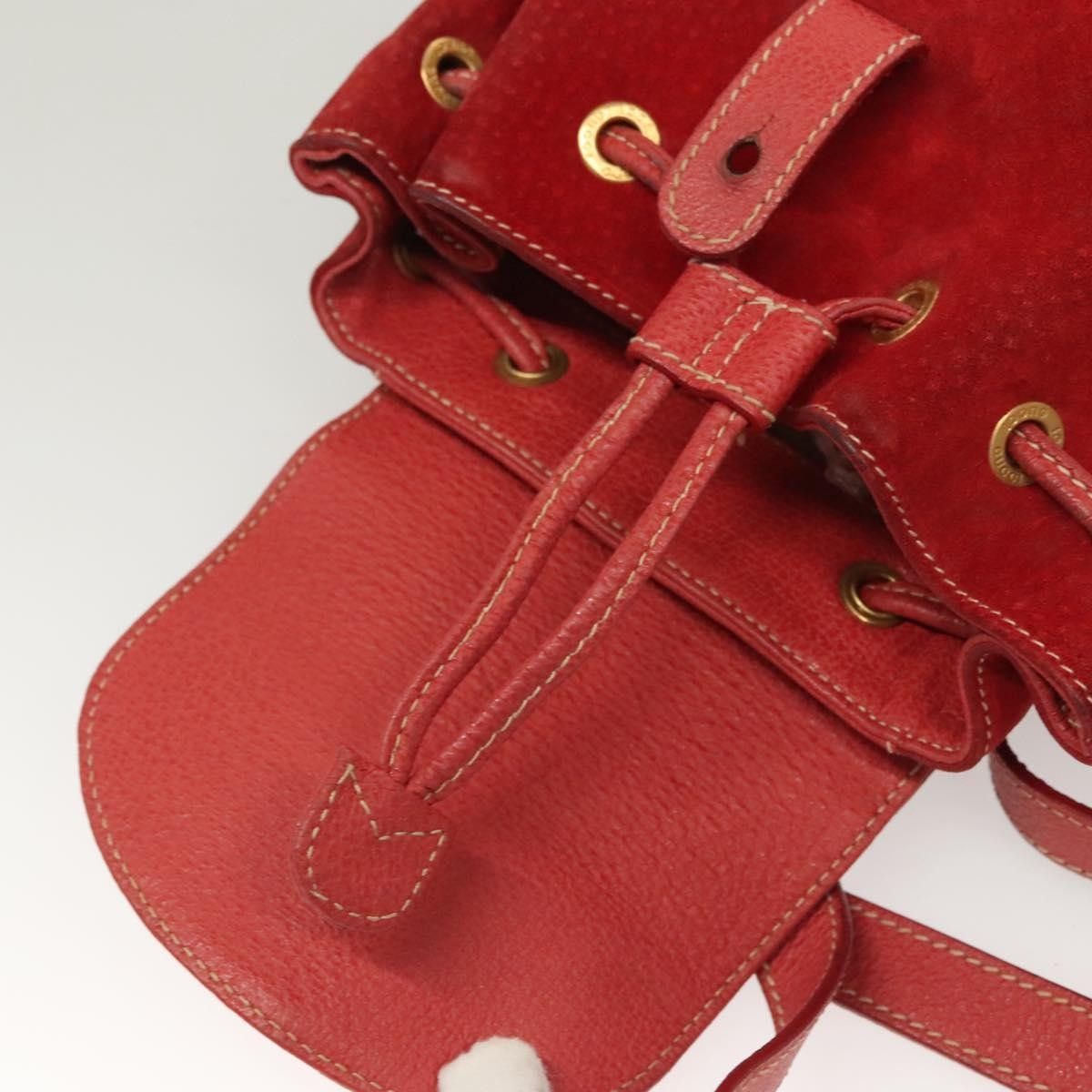 Gucci Gucci Vintage Bamboo Backpack Suede Size ONE SIZE - 16 Thumbnail