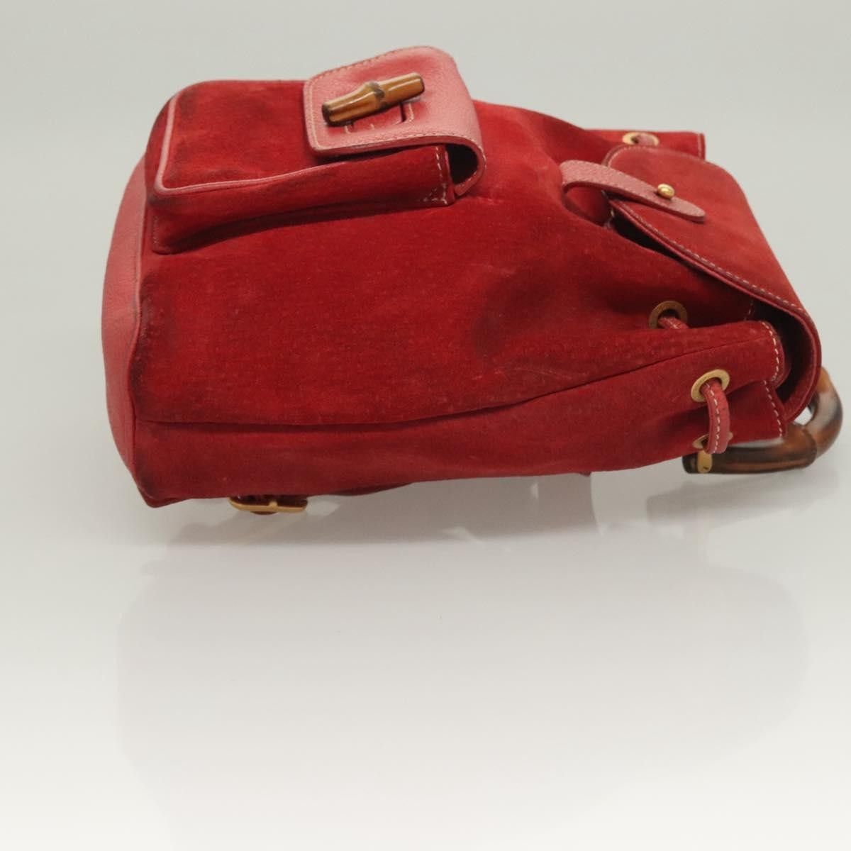 Gucci Gucci Vintage Bamboo Backpack Suede Size ONE SIZE - 3 Thumbnail