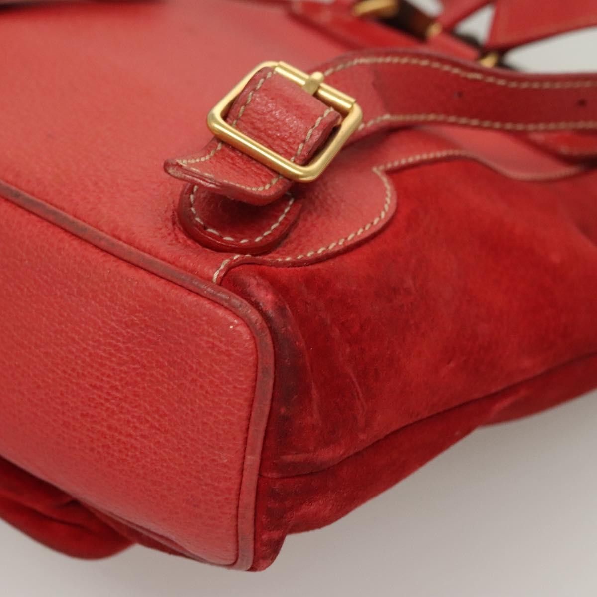 Gucci Gucci Vintage Bamboo Backpack Suede Size ONE SIZE - 9 Thumbnail