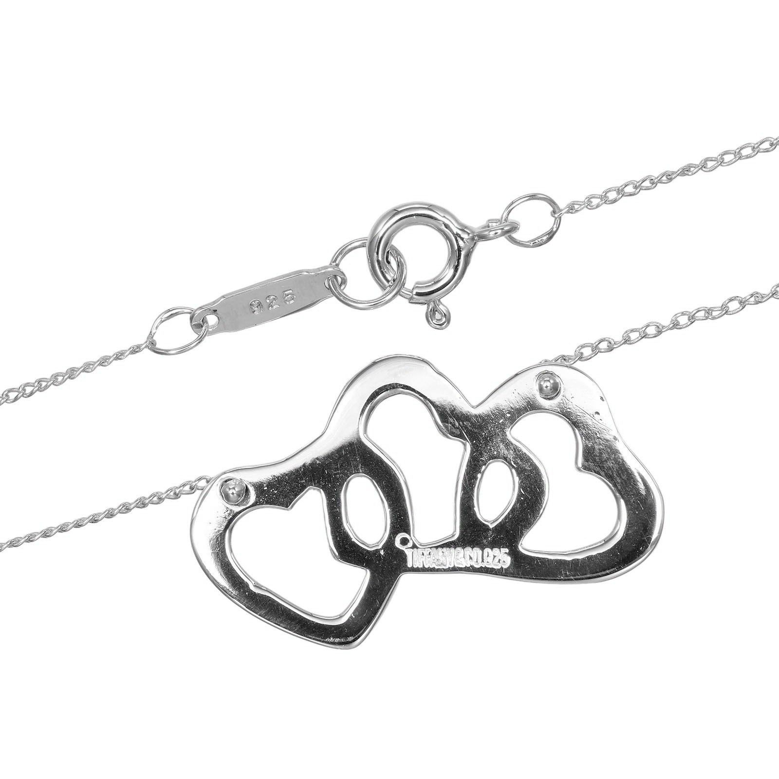 Tiffany & Co. Tiffany & Co. Triple Heart Pendant Necklace Sterling Silver Size ONE SIZE - 6 Thumbnail