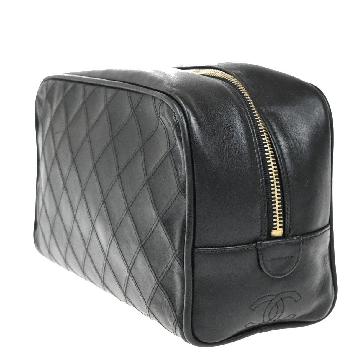 Chanel Chanel Vintage Diamond CC Camera Bag Quilted Caviar Size ONE SIZE - 3 Thumbnail