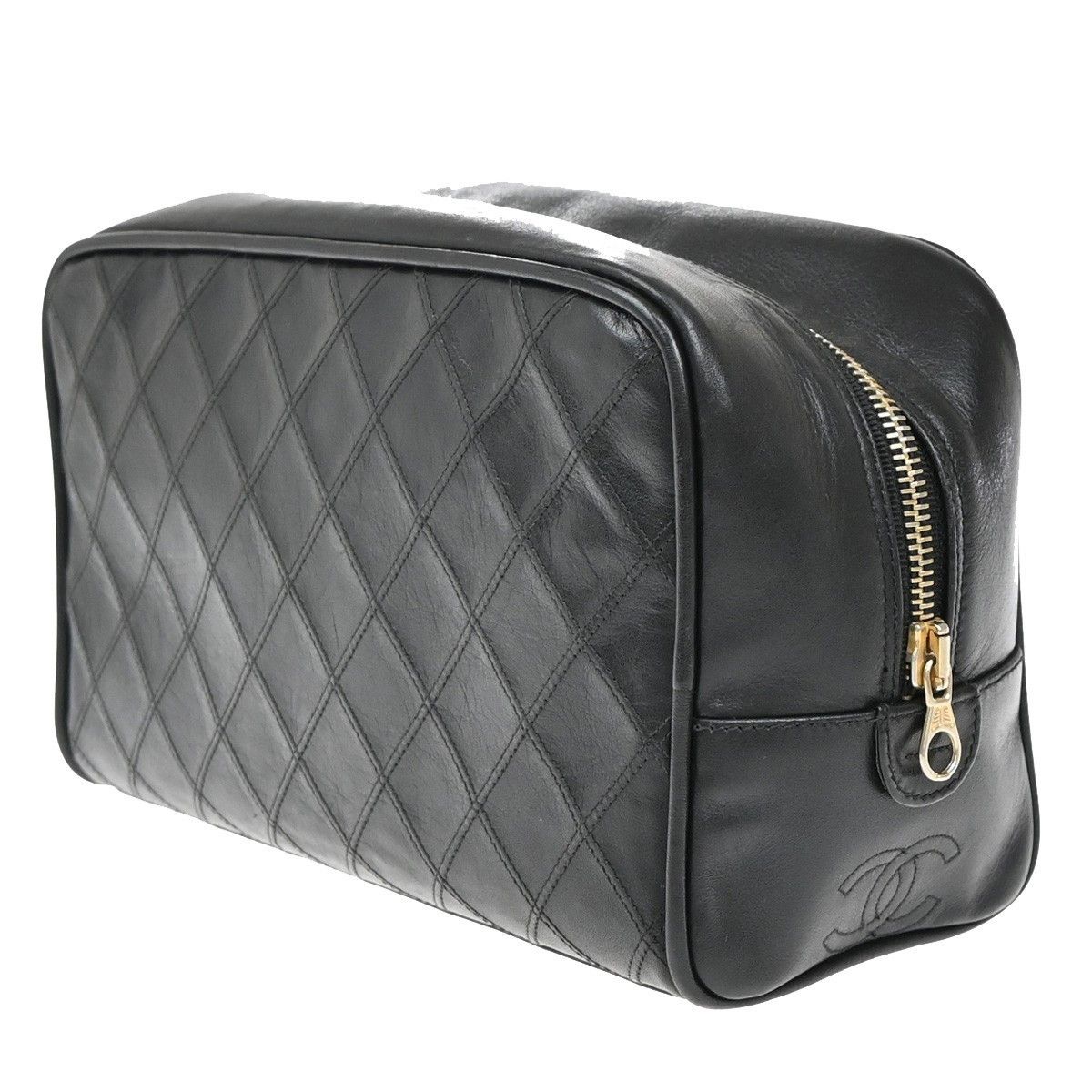 Chanel Chanel Vintage Diamond CC Camera Bag Quilted Caviar Size ONE SIZE - 4 Thumbnail