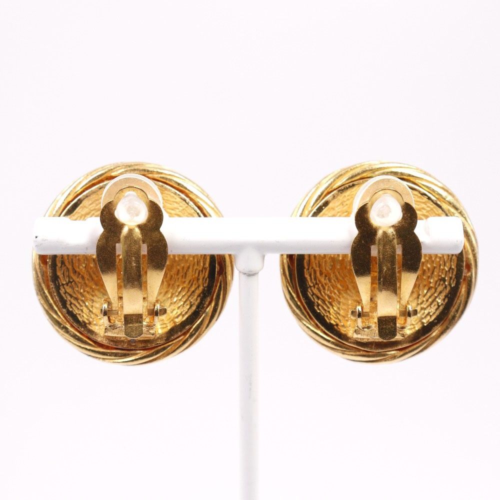 Chanel Chanel Vintage CC Round Clip-On Earrings Metal Size ONE SIZE - 2 Thumbnail