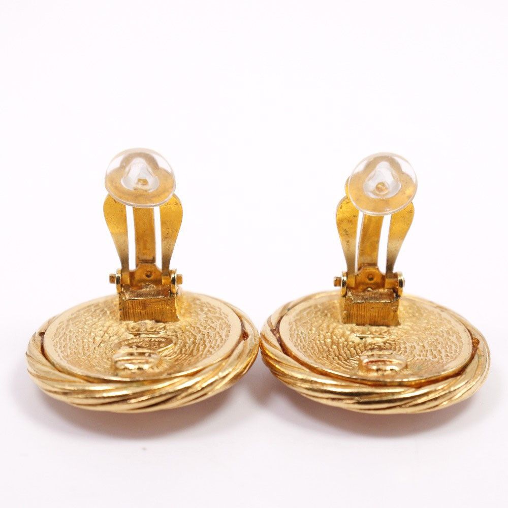 Chanel Chanel Vintage CC Round Clip-On Earrings Metal Size ONE SIZE - 3 Thumbnail