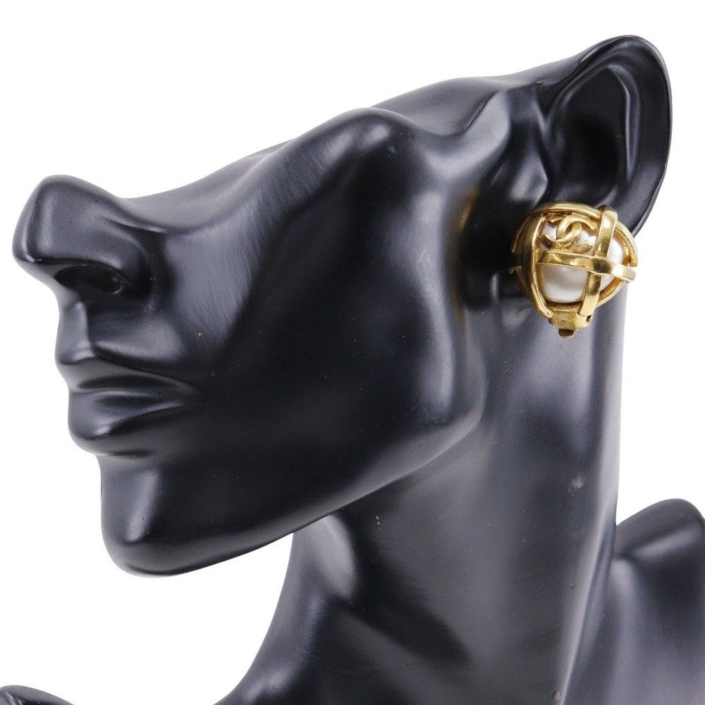 Chanel Chanel Vintage CC Earrings Metal Size ONE SIZE - 7 Thumbnail