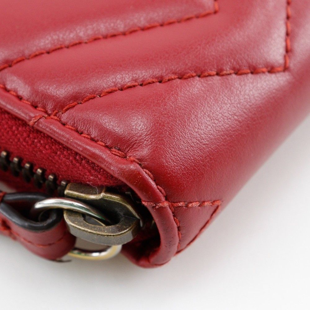 Gucci Gucci GG Marmont Zip Around Wallet Matelasse Leather Size ONE SIZE - 5 Thumbnail