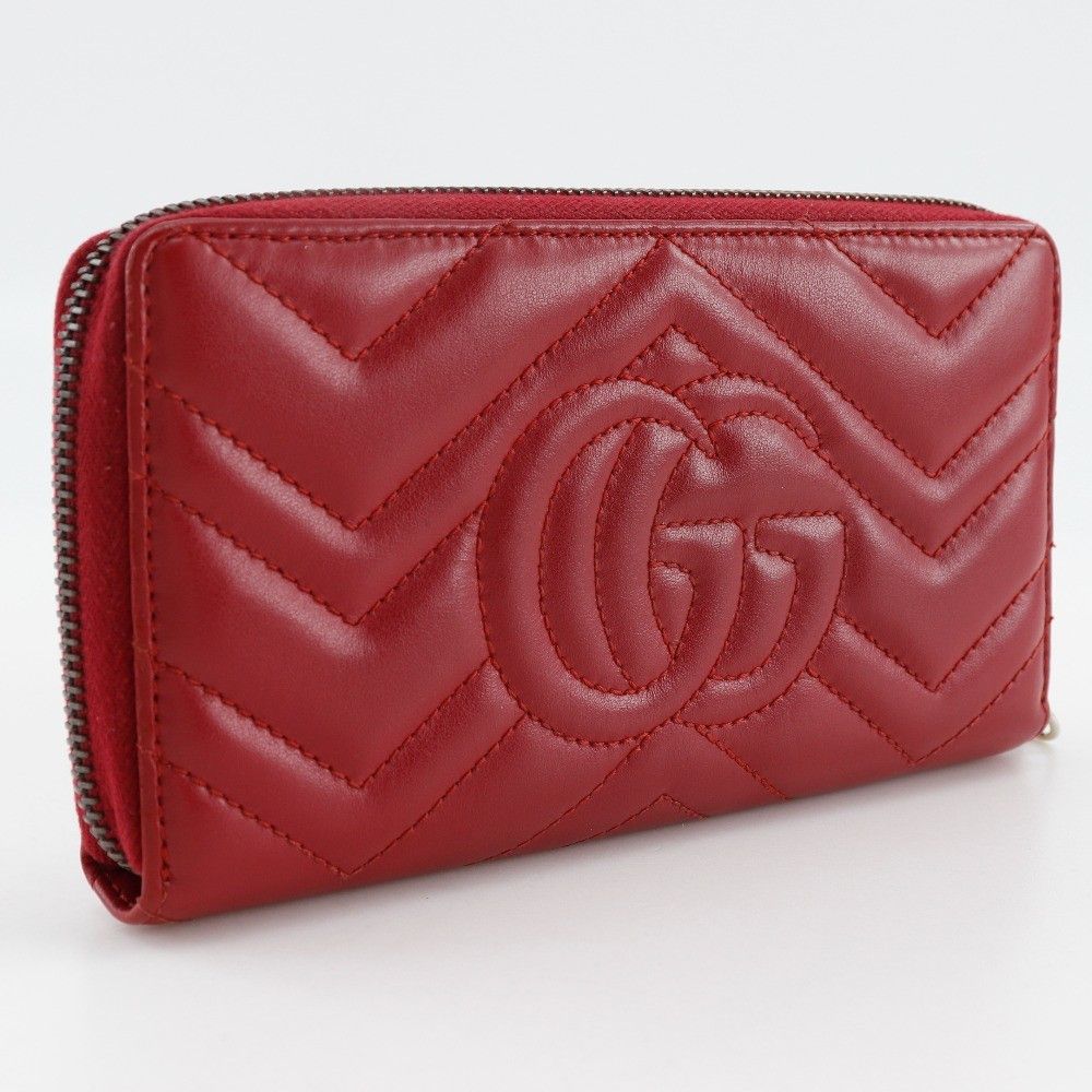 Gucci Gucci GG Marmont Zip Around Wallet Matelasse Leather Size ONE SIZE - 2 Thumbnail