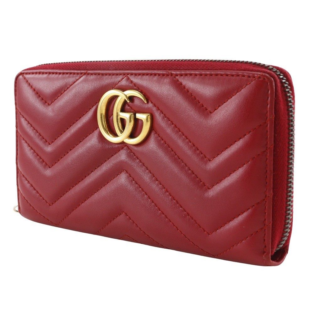 Gucci Gucci GG Marmont Zip Around Wallet Matelasse Leather Size ONE SIZE - 11 Thumbnail