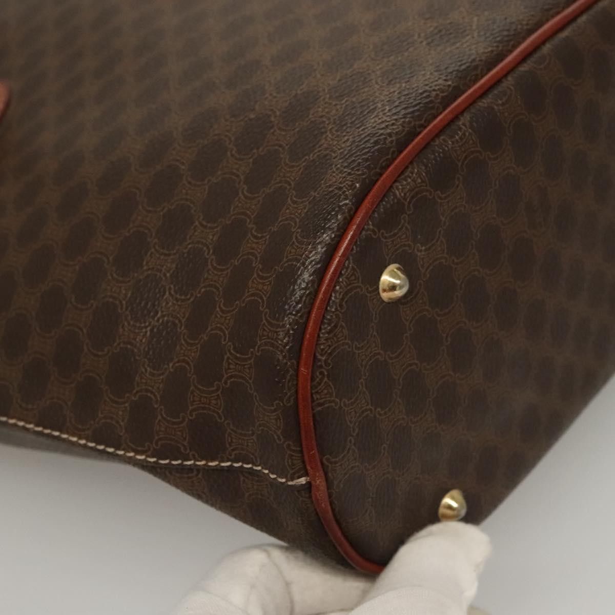 Celine Celine Vintage Macadam Handbag Leather Size ONE SIZE - 9 Thumbnail