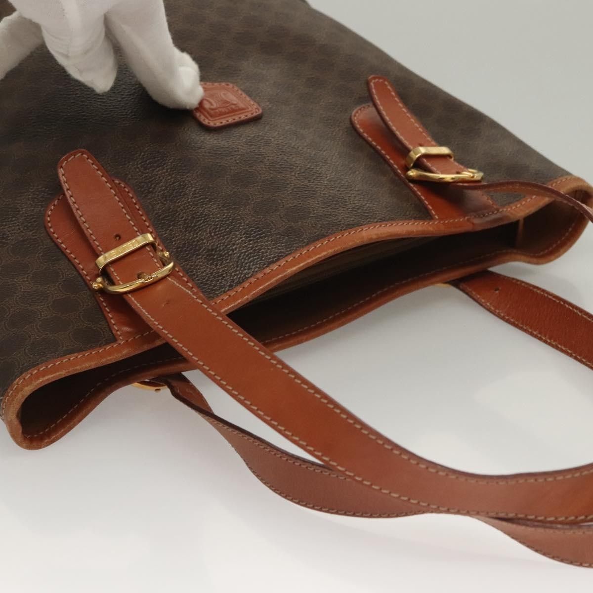 Celine Celine Vintage Macadam Handbag Leather Size ONE SIZE - 6 Thumbnail