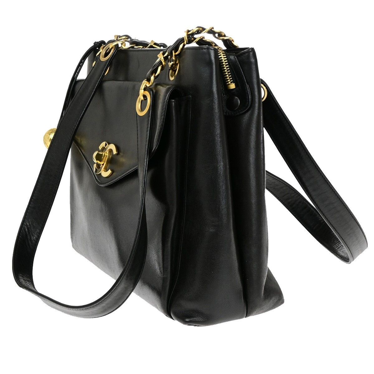 Chanel Chanel Timeless CC Pocket Chain Tote Stitched Calfskin Size ONE SIZE - 3 Thumbnail