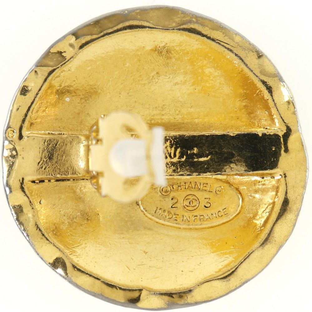 Chanel Chanel Vintage Round CC Clip-On Earrings Metal Size ONE SIZE - 4 Thumbnail