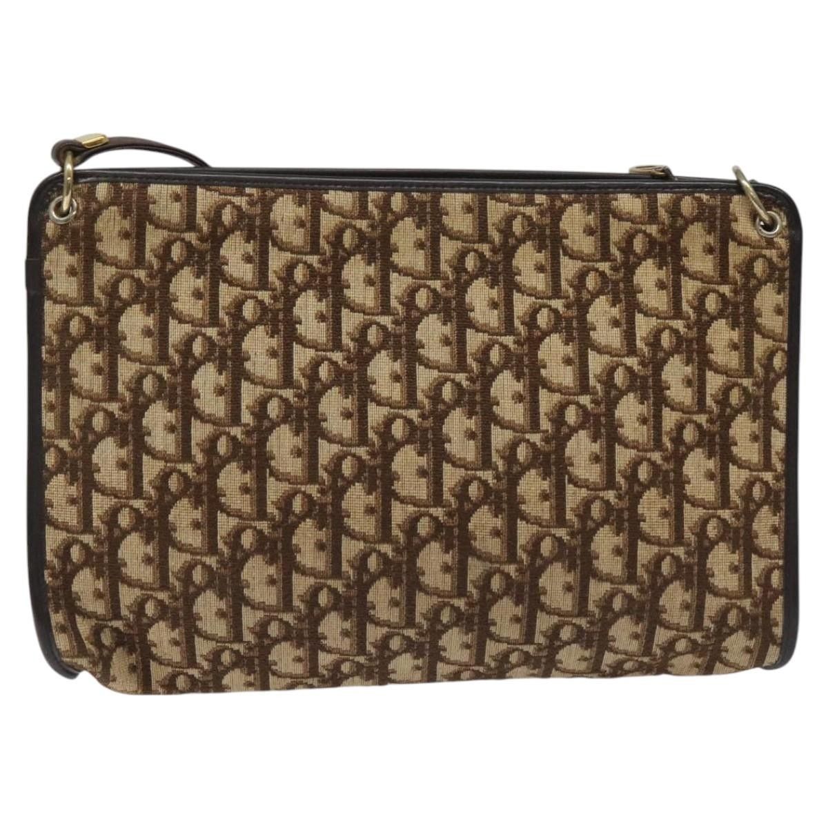 Dior Christian Dior Vintage Trotter Shoulder Bag Canvas Size ONE SIZE - 2 Thumbnail