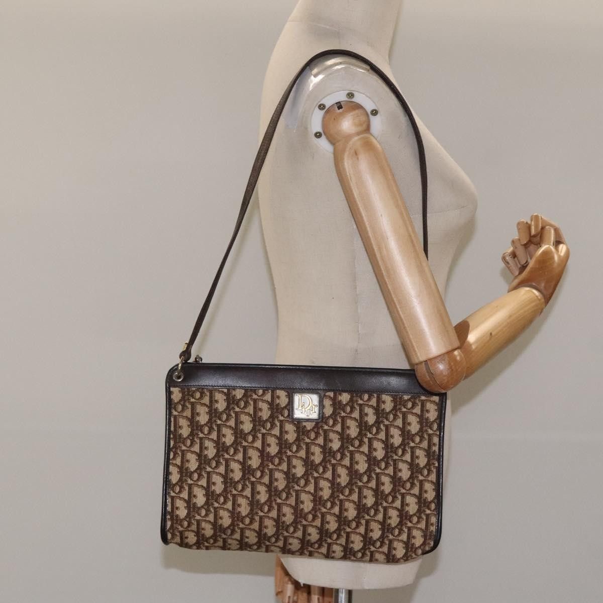 Dior Christian Dior Vintage Trotter Shoulder Bag Canvas Size ONE SIZE - 13 Thumbnail