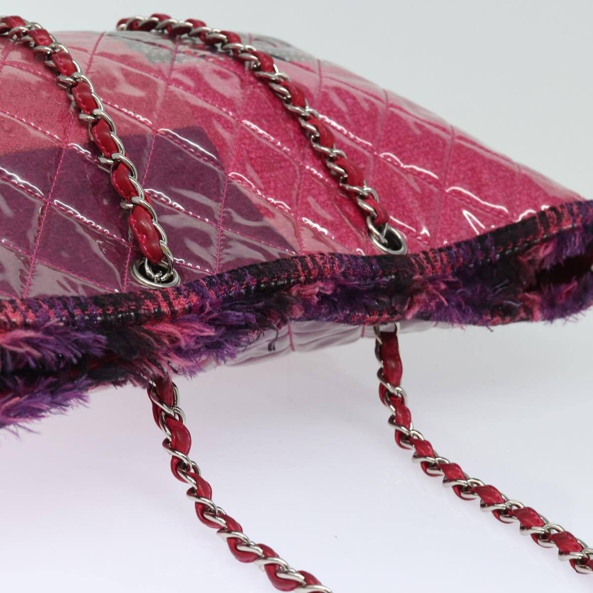 Chanel Chanel Funny Tweed Patchwork Tote Quilted Vinyl Size ONE SIZE - 16 Thumbnail