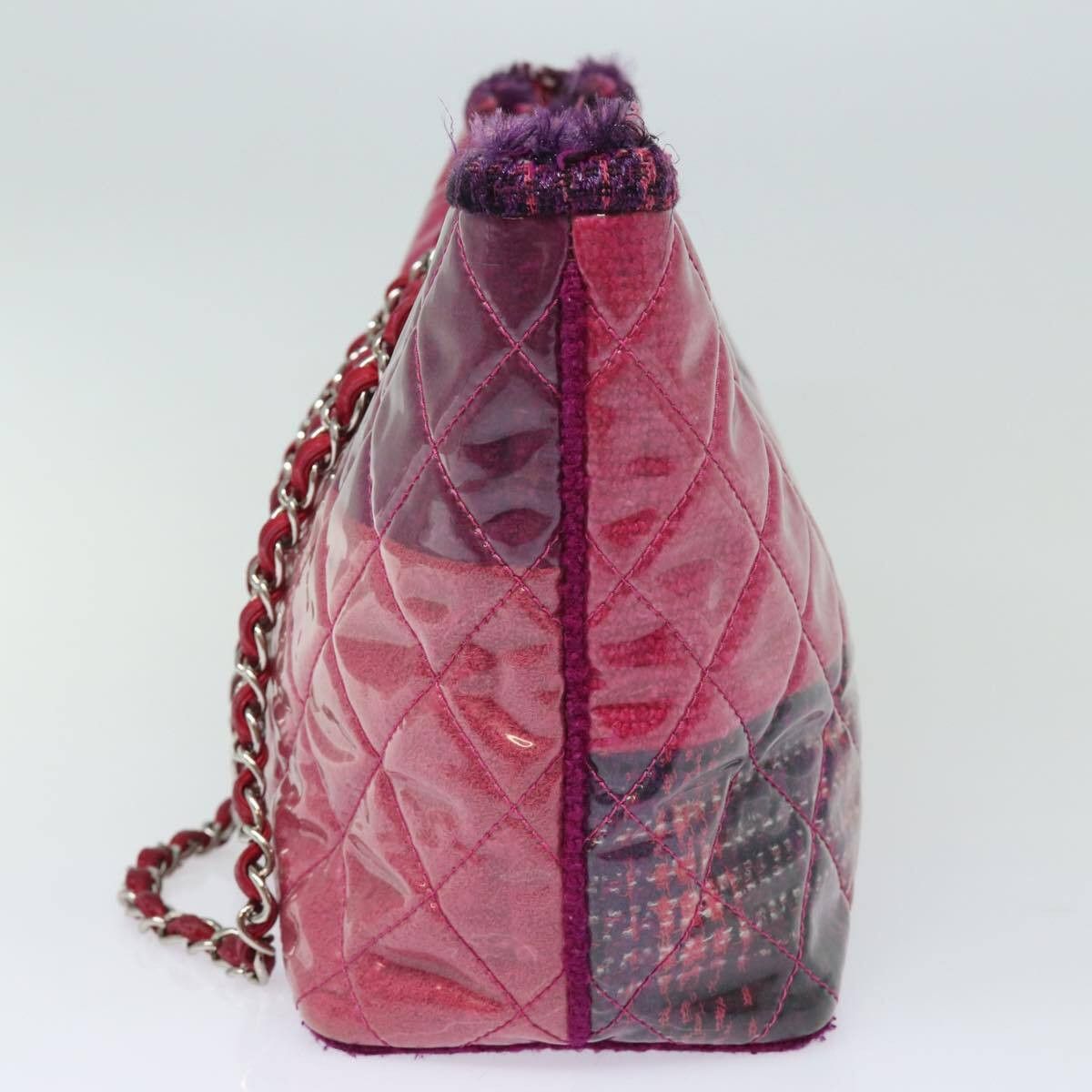 Chanel Chanel Funny Tweed Patchwork Tote Quilted Vinyl Size ONE SIZE - 4 Thumbnail
