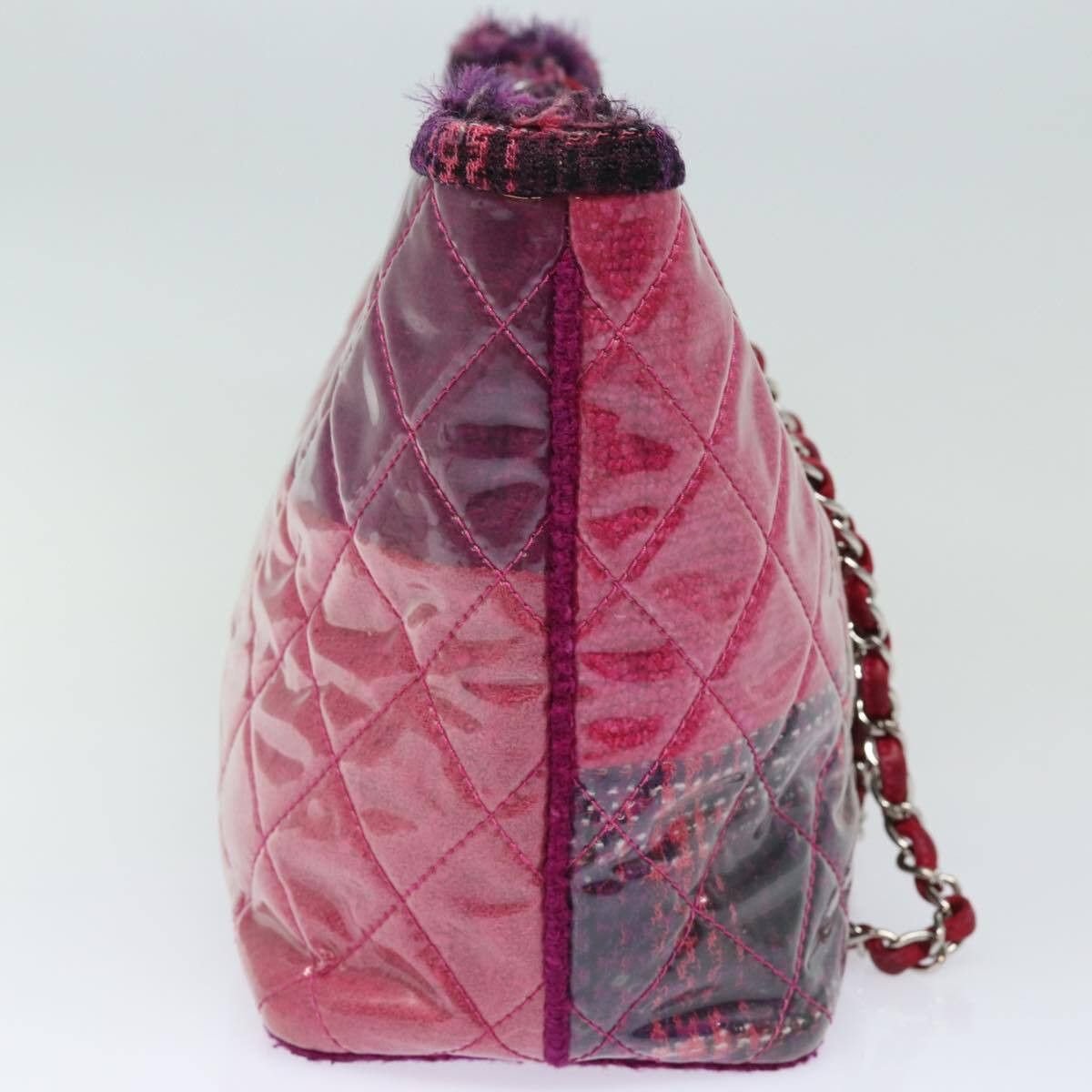 Chanel Chanel Funny Tweed Patchwork Tote Quilted Vinyl Size ONE SIZE - 3 Thumbnail