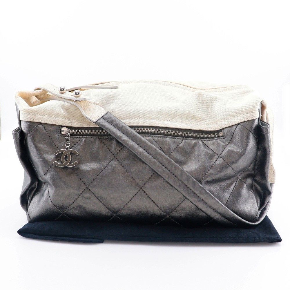 Chanel Chanel Biarritz Hobo Quilted Coated Canvas Size ONE SIZE - 7 Thumbnail
