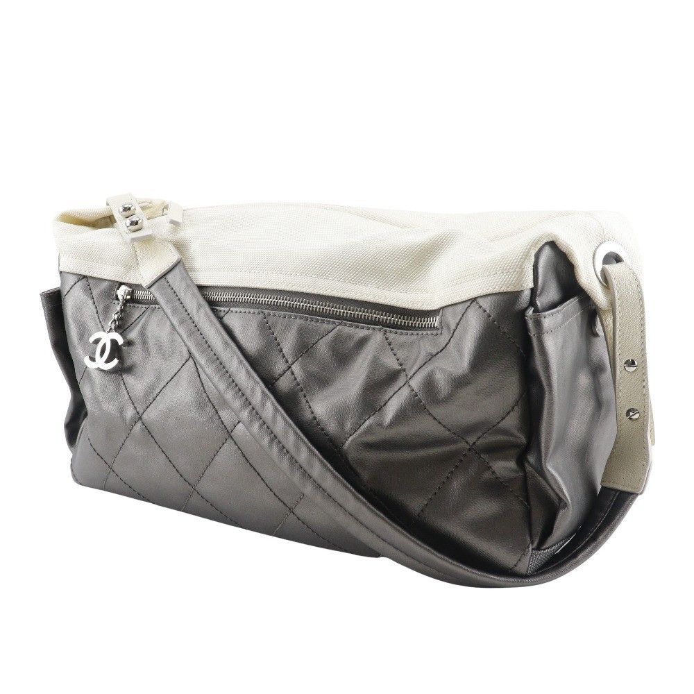 Chanel Chanel Biarritz Hobo Quilted Coated Canvas Size ONE SIZE - 9 Thumbnail