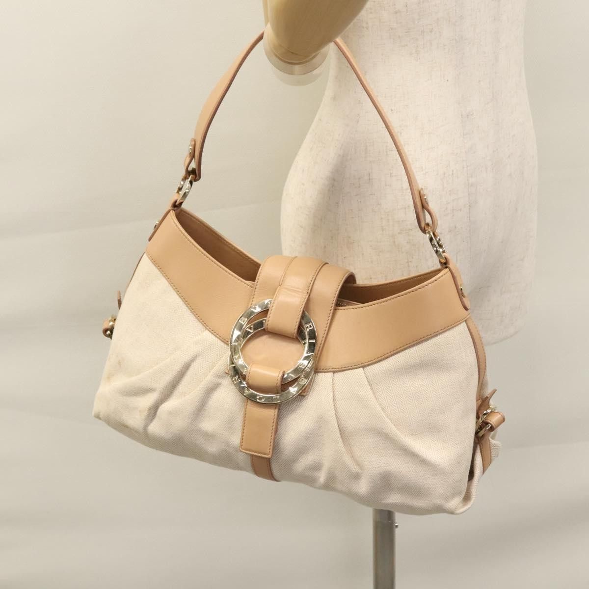 Bvlgari Bvlgari Chandra Hobo Canvas and Leather Size ONE SIZE - 14 Thumbnail