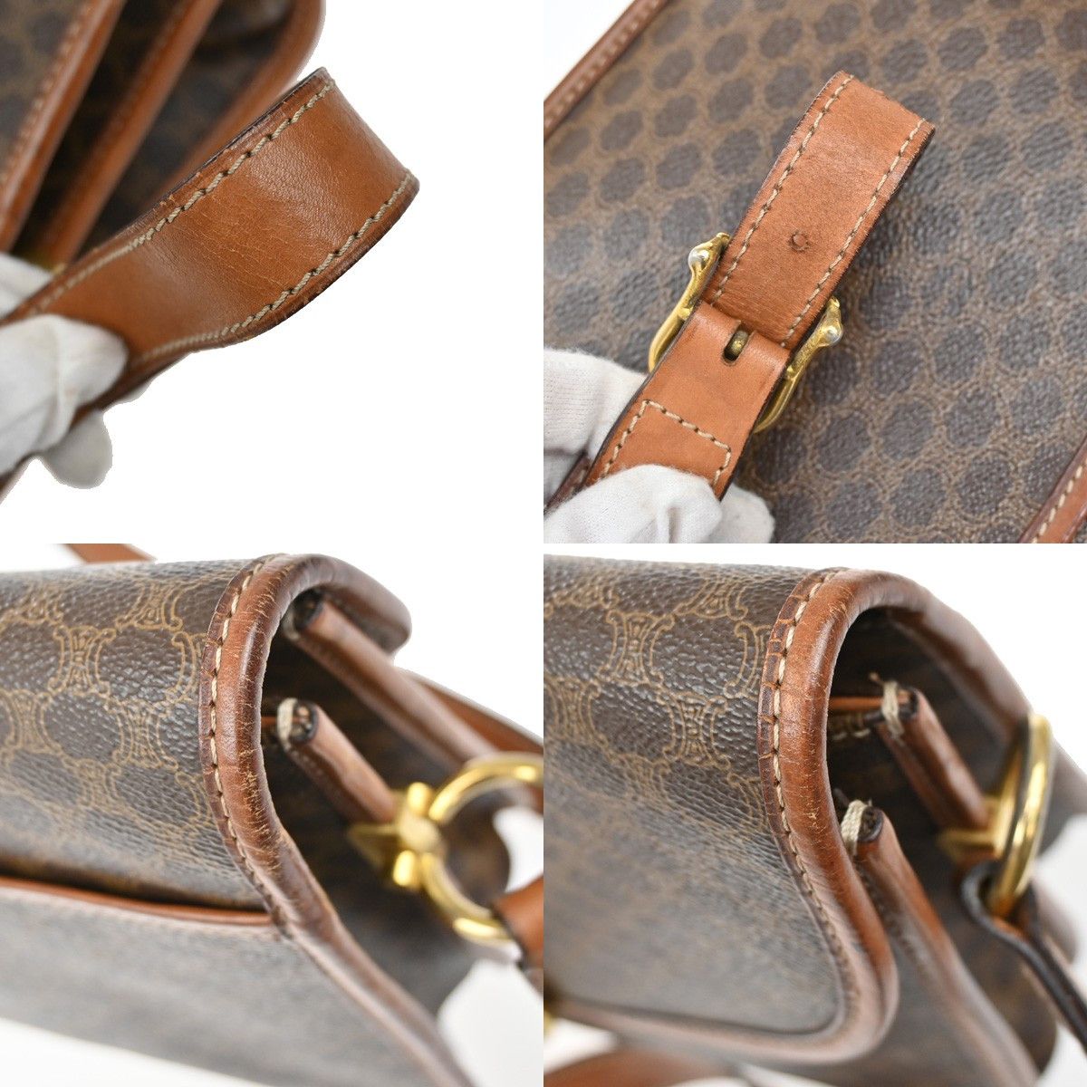 Celine Celine Macadam Shoulder Bag Leather Size ONE SIZE - 9 Thumbnail
