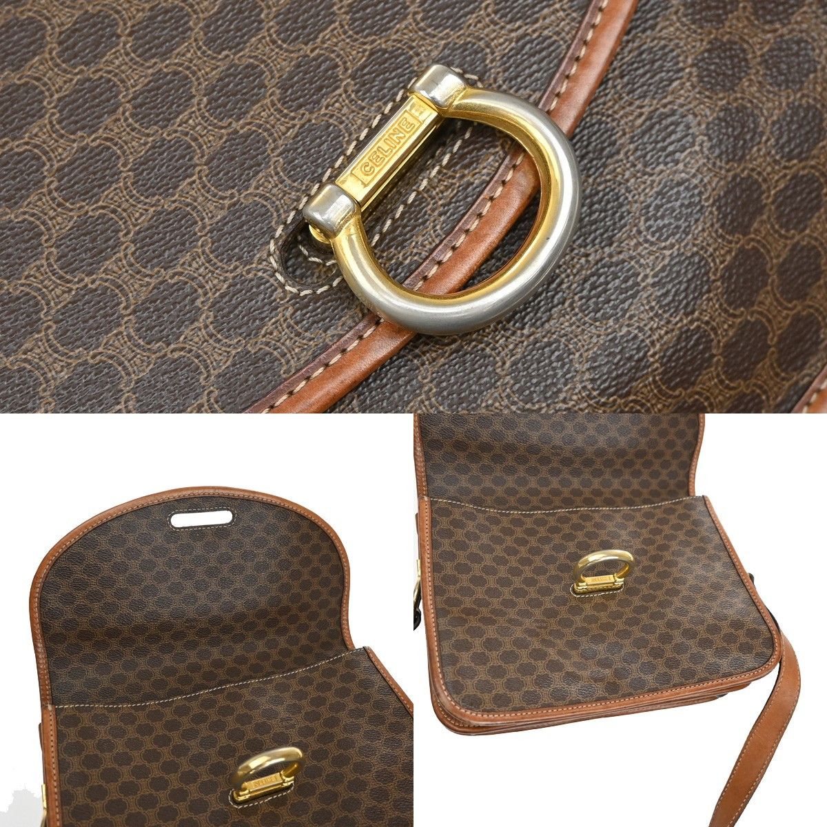 Celine Celine Macadam Shoulder Bag Leather Size ONE SIZE - 10 Thumbnail