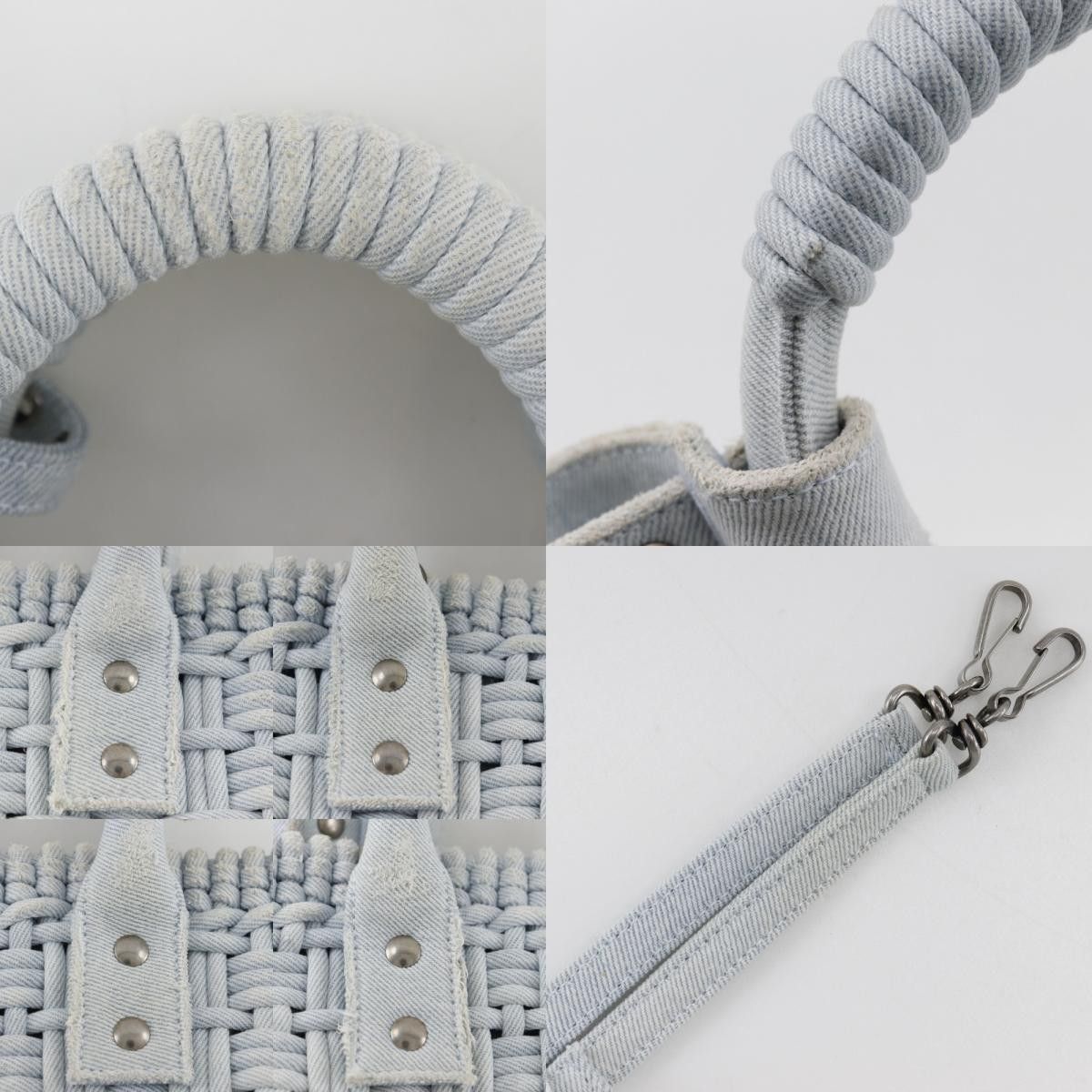 Balenciaga Balenciaga Bistro Panier Bag Woven Denim Size ONE SIZE - 12 Thumbnail