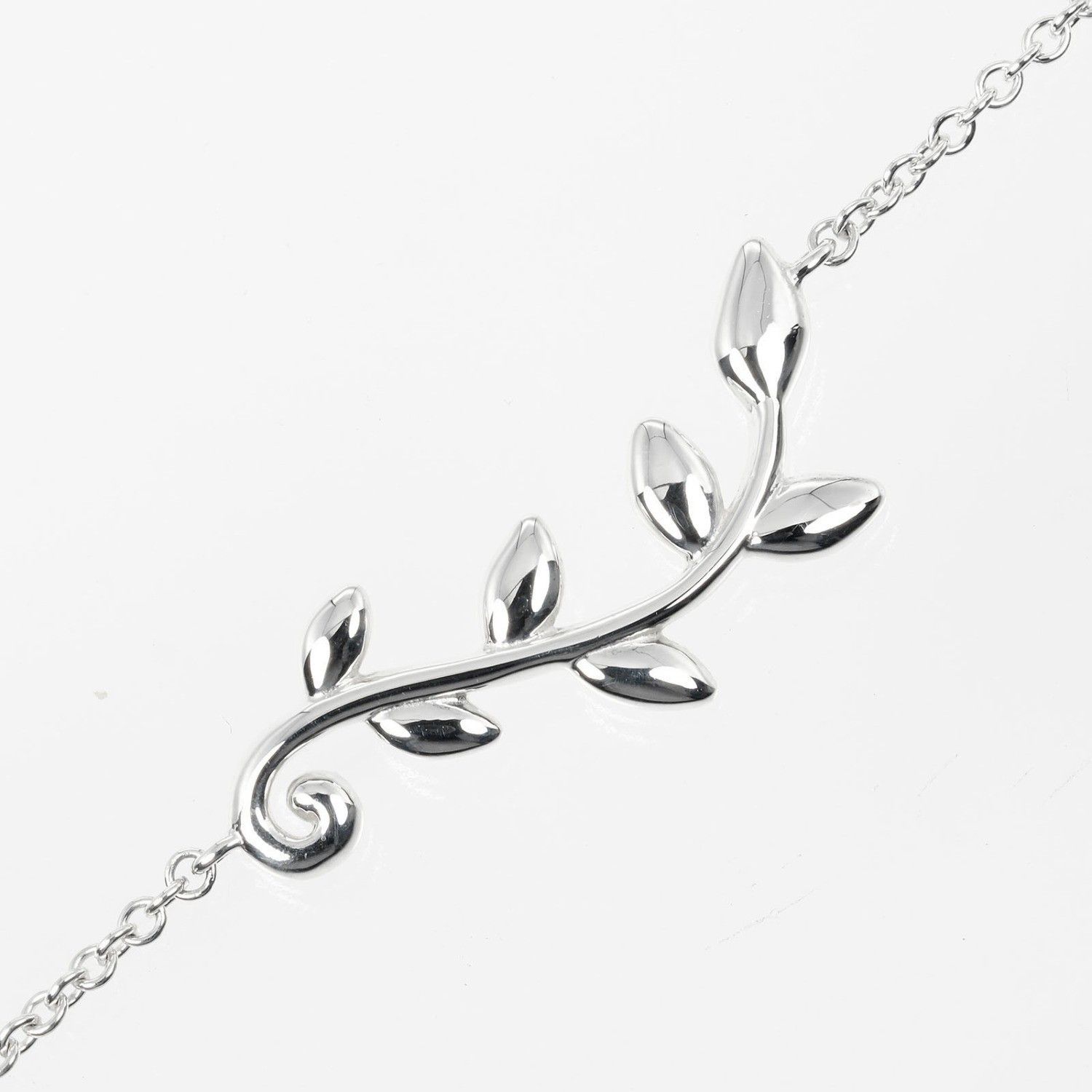 Tiffany & Co. Tiffany & Co. Olive Leaf Chain Bracelet Sterling Silver Size ONE SIZE - 3 Thumbnail