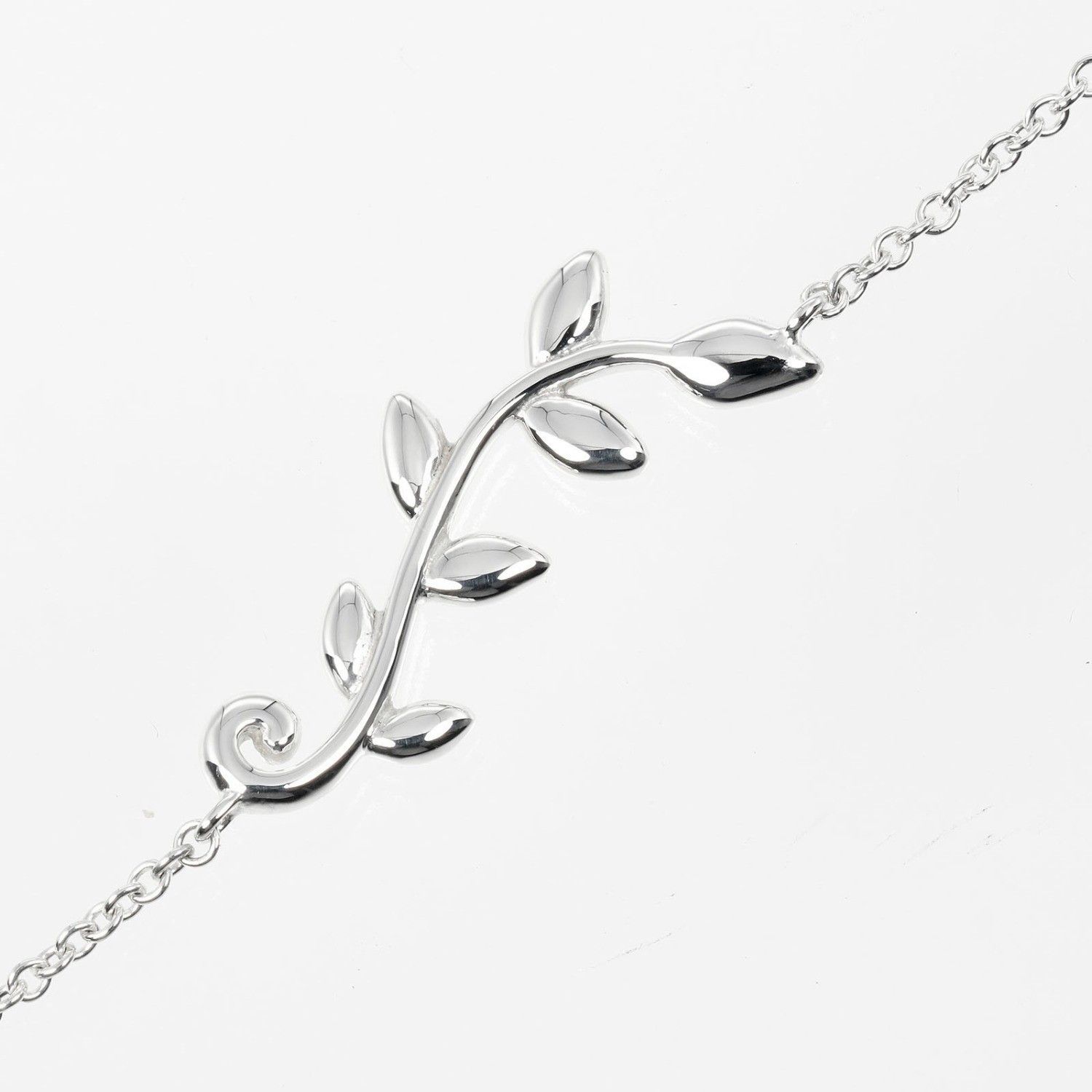 Tiffany & Co. Tiffany & Co. Olive Leaf Chain Bracelet Sterling Silver Size ONE SIZE - 4 Thumbnail