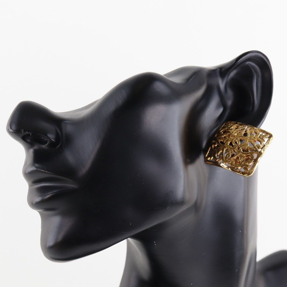 Chanel Chanel Vintage CC Square Clip-On Earrings Metal Size ONE SIZE - 7 Thumbnail