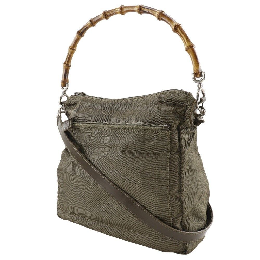 Gucci Gucci Vintage Bamboo Shoulder Bag Nylon Size ONE SIZE - 2 Thumbnail