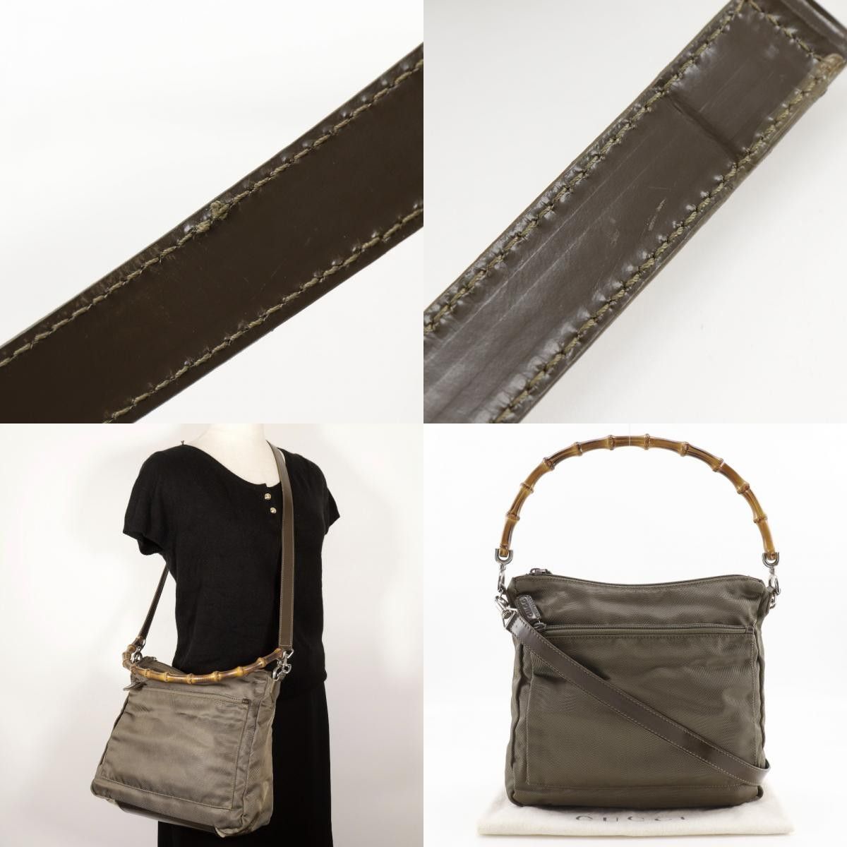 Gucci Gucci Vintage Bamboo Shoulder Bag Nylon Size ONE SIZE - 12 Thumbnail