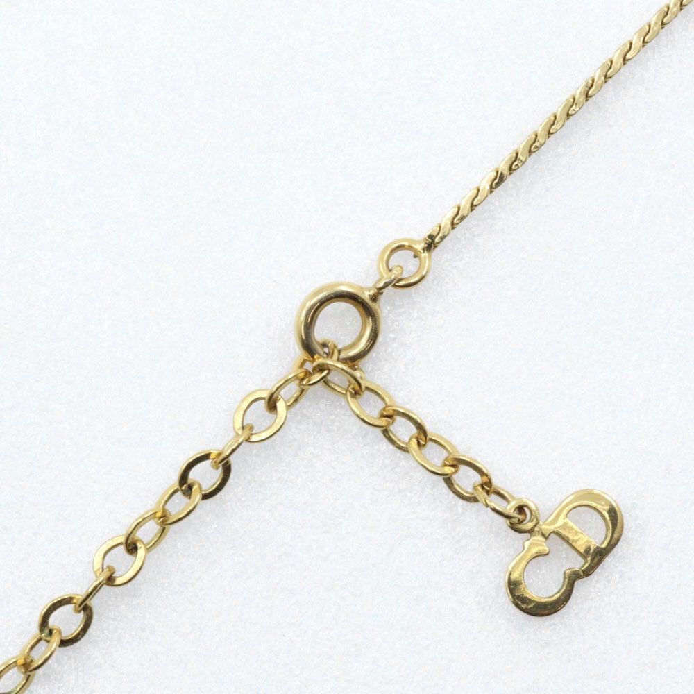 Dior Christian Dior CD Logo necklace Gold-plat and Faux Perle Size ONE SIZE - 8 Thumbnail