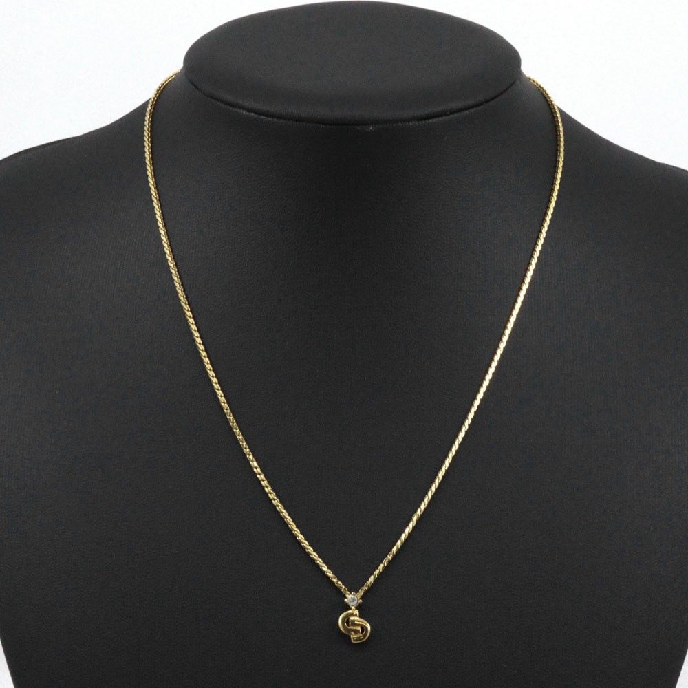 Dior Christian Dior CD Logo necklace Gold-plat and Faux Perle Size ONE SIZE - 9 Thumbnail