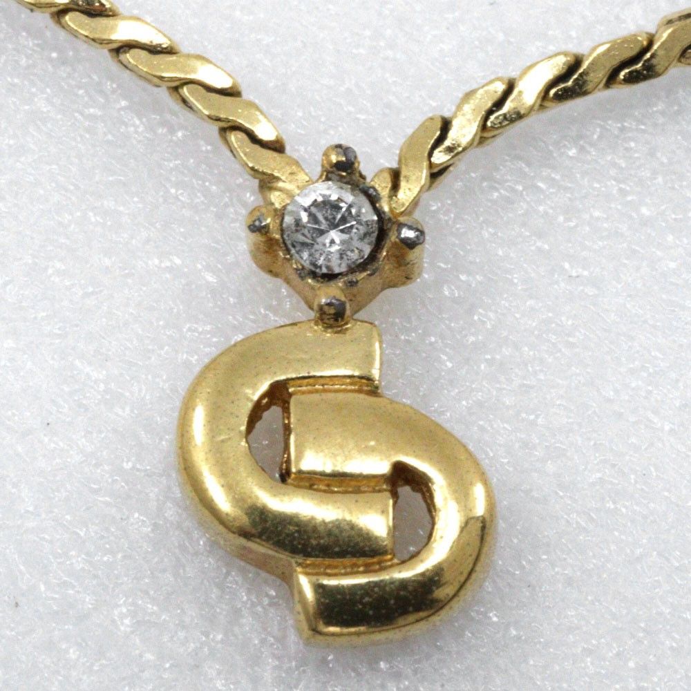 Dior Christian Dior CD Logo necklace Gold-plat and Faux Perle Size ONE SIZE - 3 Thumbnail