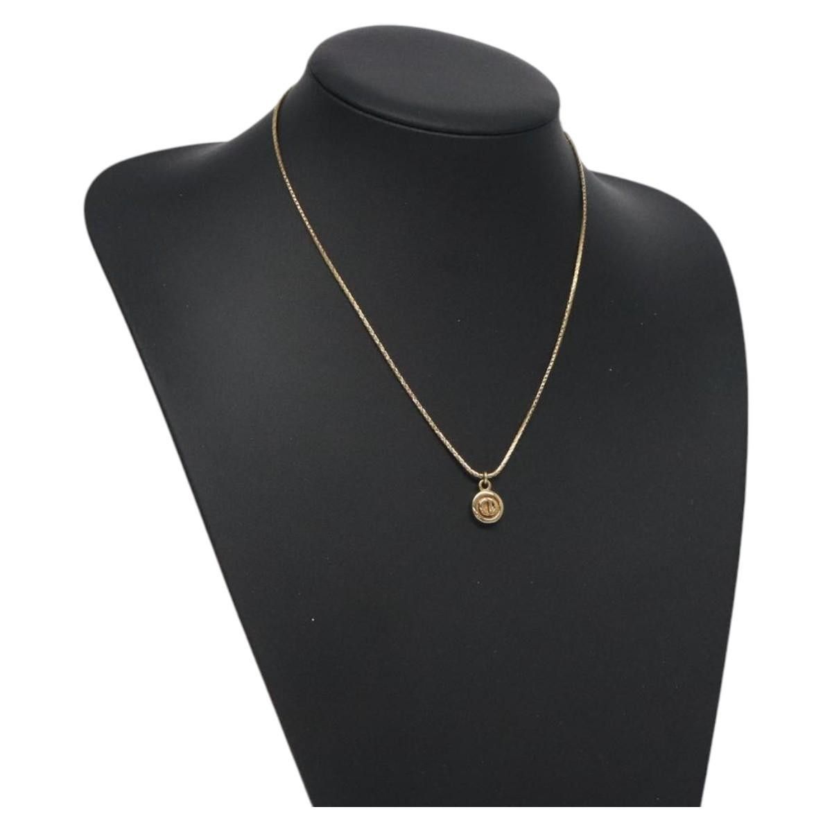 Dior Christian Dior CD Round Pendant Necklace Metal Size ONE SIZE - 10 Thumbnail