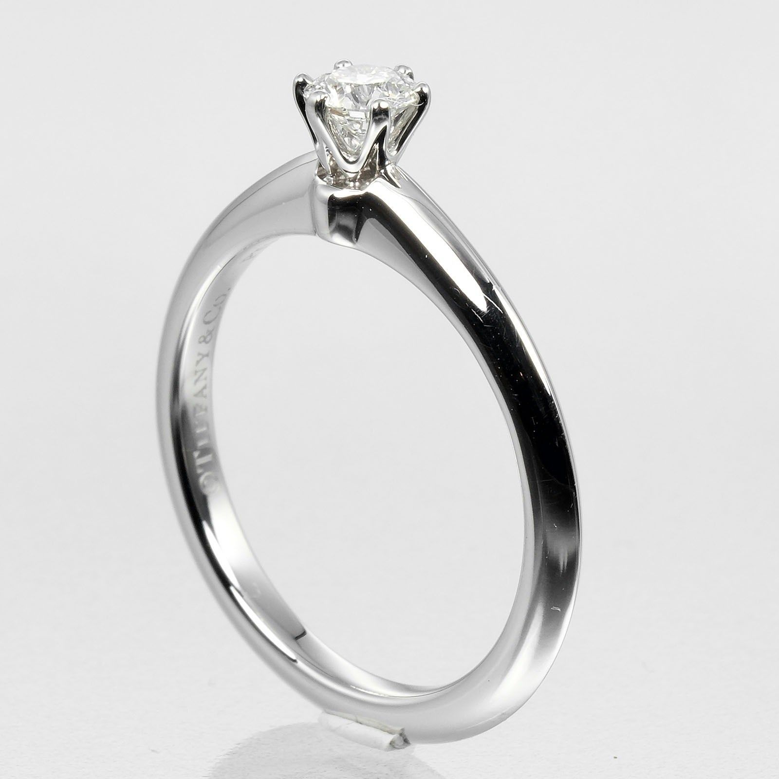 Tiffany & Co. Tiffany & Co. Tiffany Setting Solitaire Ring Platinum with RBC Diamond Size ONE SIZE - 2 Thumbnail