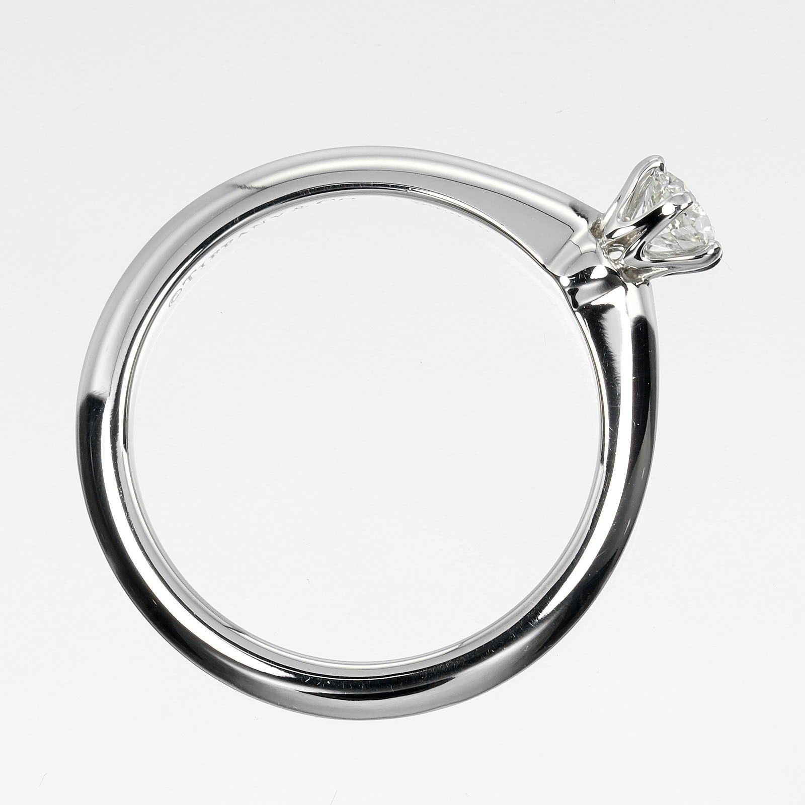 Tiffany & Co. Tiffany & Co. Tiffany Setting Solitaire Ring Platinum with RBC Diamond Size ONE SIZE - 5 Thumbnail