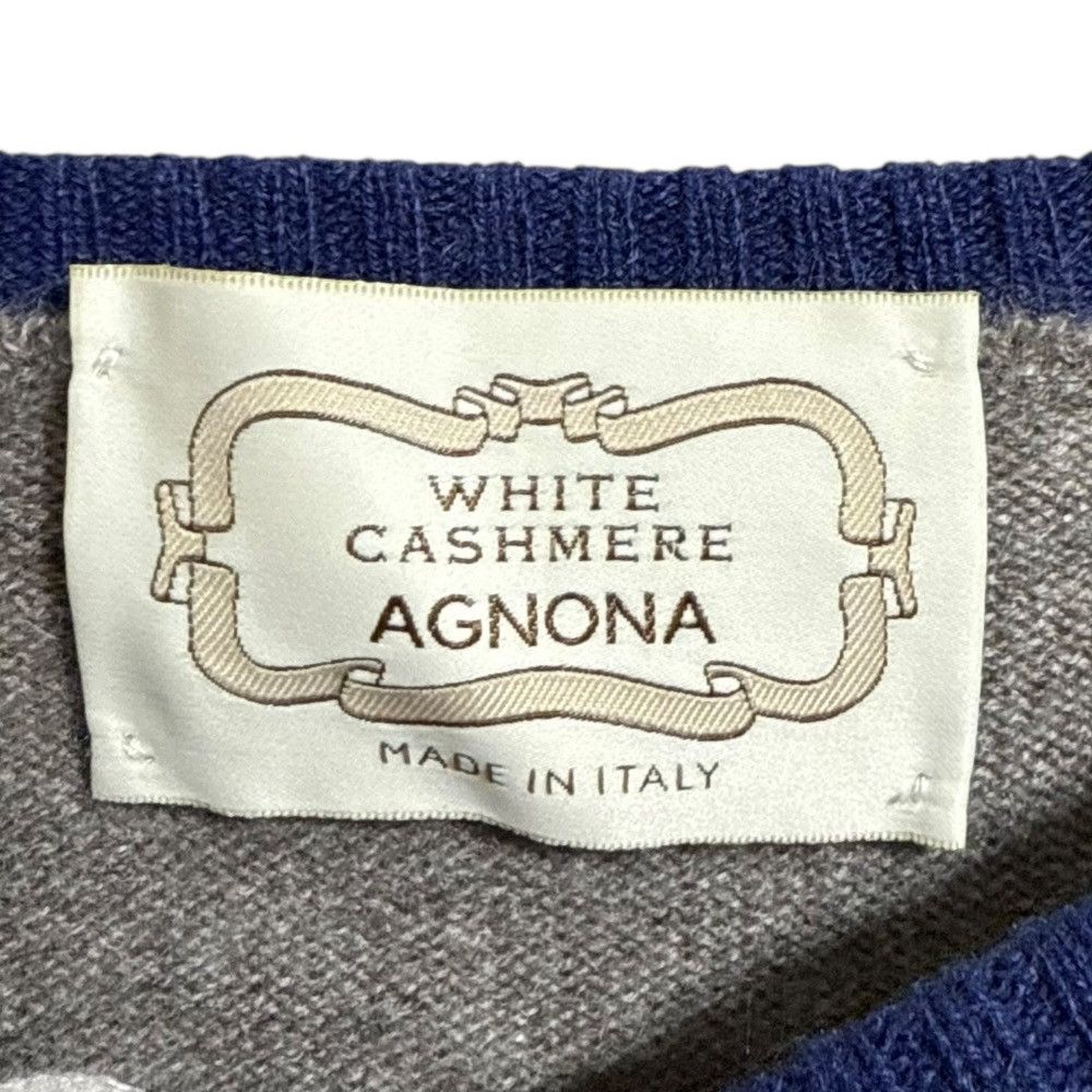 Other Other Agnona White Cashmere Crewneck Knit Natural Material Tops DUTY FREE for USA Size ONE SIZE - 3 Thumbnail