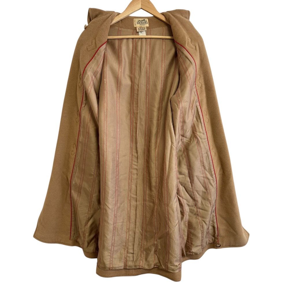 Hermes Hermes Hermes Grenan Duffle Coat Camel Natural Material Outerwear DUTY FREE for USA Size ONE SIZE - 3 Thumbnail