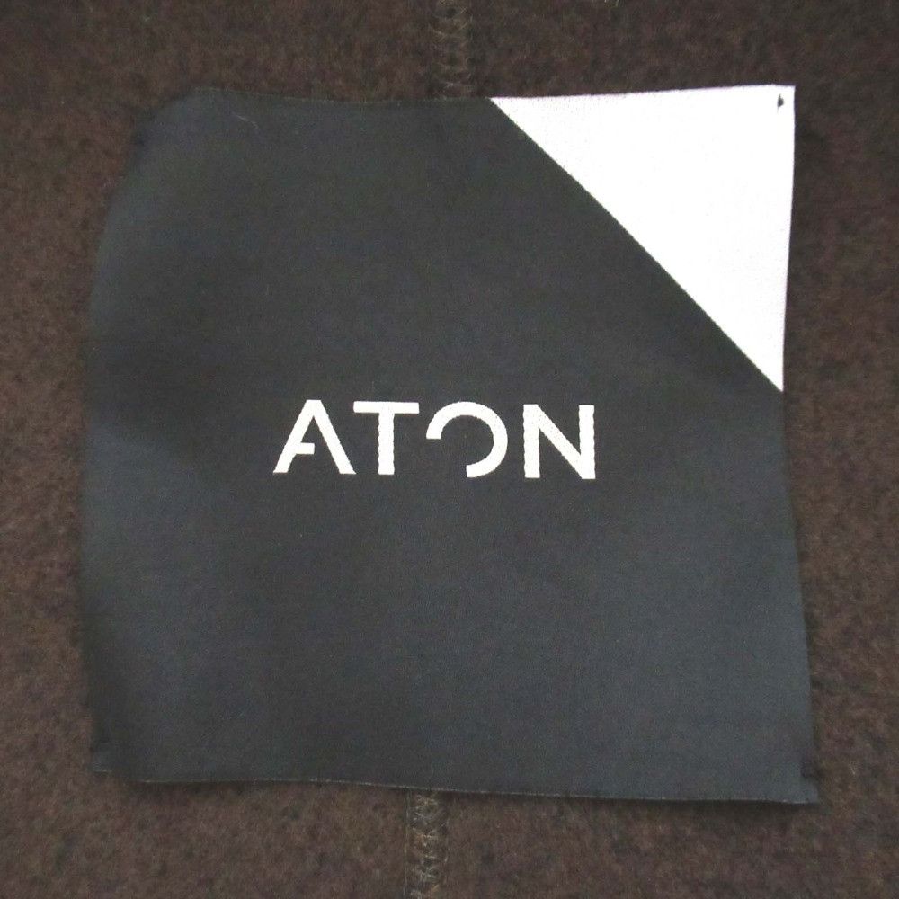 Other Other ATON Goatskin Pocket Melton Long Coat Leather Outerwear DUTY FREE for USA Size ONE SIZE - 9 Thumbnail