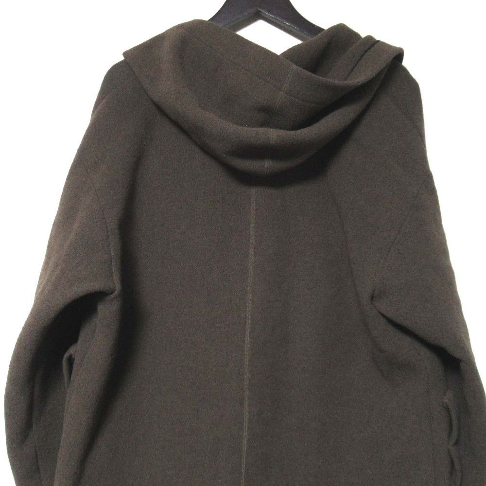 Other Other ATON Goatskin Pocket Melton Long Coat Leather Outerwear DUTY FREE for USA Size ONE SIZE - 5 Thumbnail