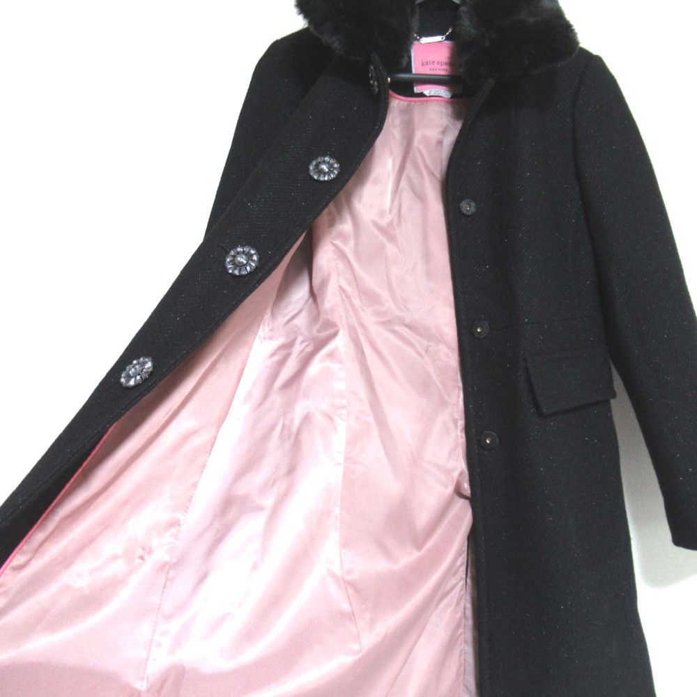 Kate Spade Kate Spade Kate Spade Bijou Button Wool Coat Others Outerwear K21722UKJ DUTY FREE for USA Size ONE SIZE - 4 Thumbnail